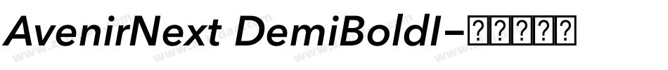 AvenirNext DemiBoldI字体转换